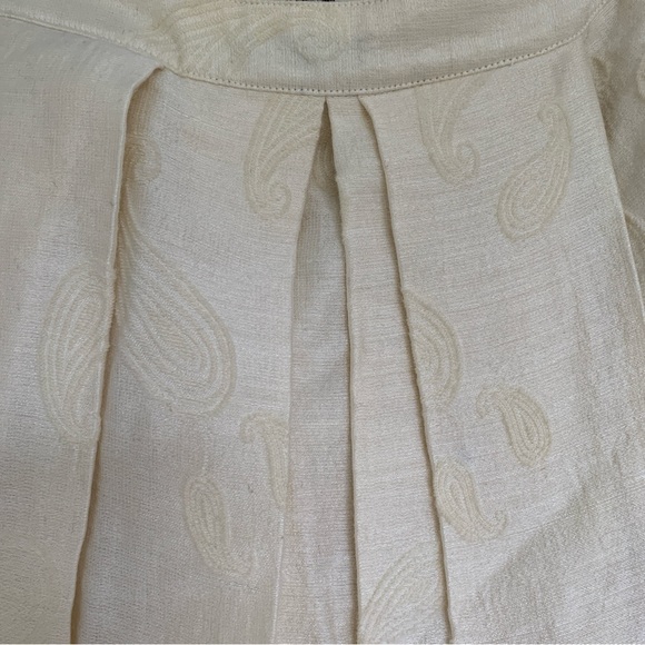 CLUB MONACO WHITE PAISLEY WOOL SKIRT Y2K - Picture 6 of 8